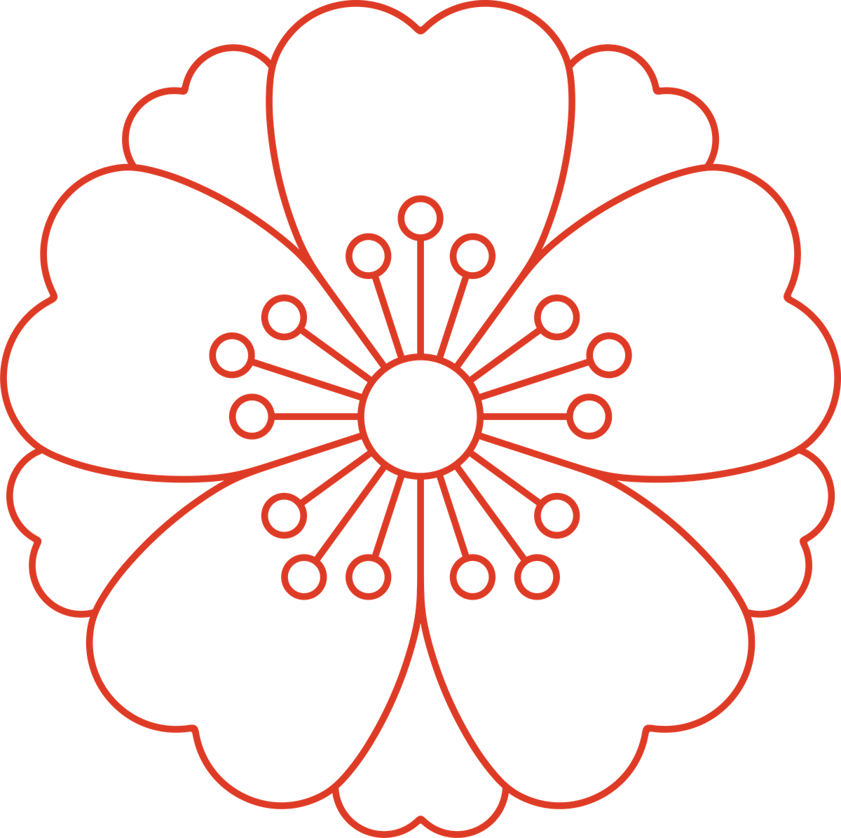 八重桜の社紋